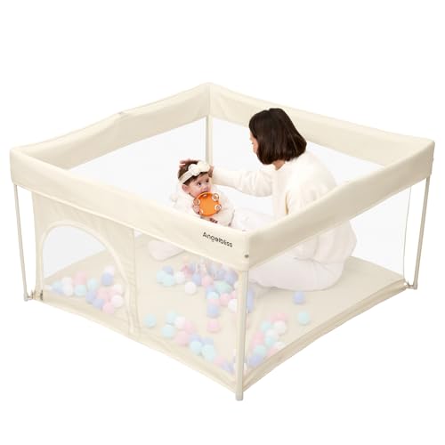 Foldable Baby Playpen 50"×50", Out-of-The-Box Ready Playpen for Babies and
