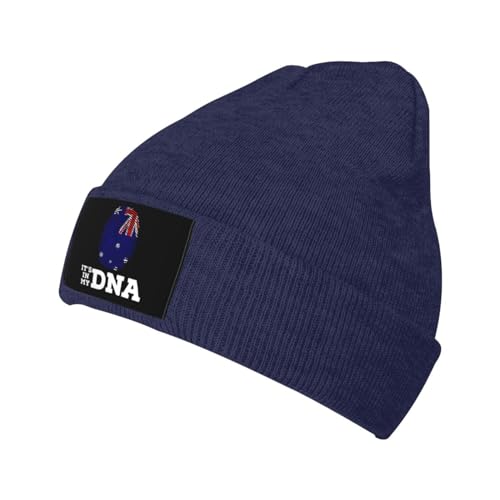 Australia Está En Mi ADN Unisex Gorro De Punto Clásico Gorro Invierno Resistente Al Viento Gorros con Vuelta para Deportes Clima Frío Pasear Al Perro