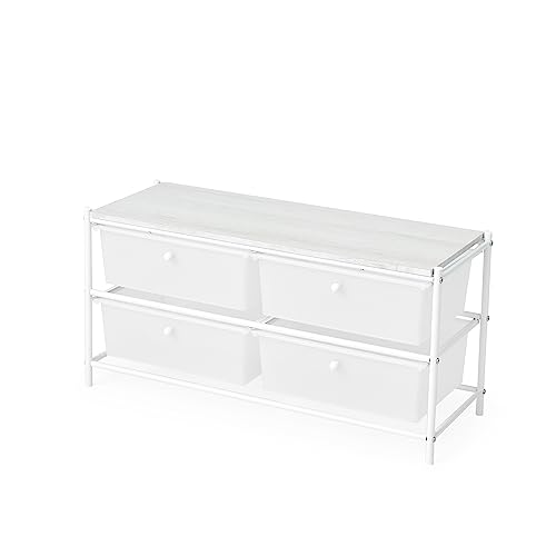 Suprima® Multipurpose Drawers with Shelf - White/Whitewash Top