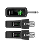 jebyltd Transmisor Convertidor Inalámbrico De Micrófono 2 4 GHz Y Receptor Micrófono Transmisor Condensador Dinámico Convertidor Inalámbrico para Guitarra Eléctrica