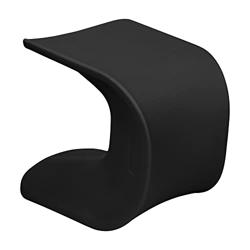 Image of ECR4Kids Wave Seat Perch Stool, 18in - 19.6in Seat Height, Flexible Seating, Black