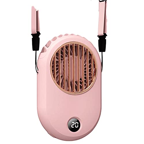Mini ventilateur de cou portable QHQQXN pour soulager la chaleur mains libres à la maison