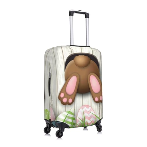 Brown Bunny Easter Eggs Luggage Cover Protector Anti-Scratch Washable Fits 18-32 Inch Luggage-Small3