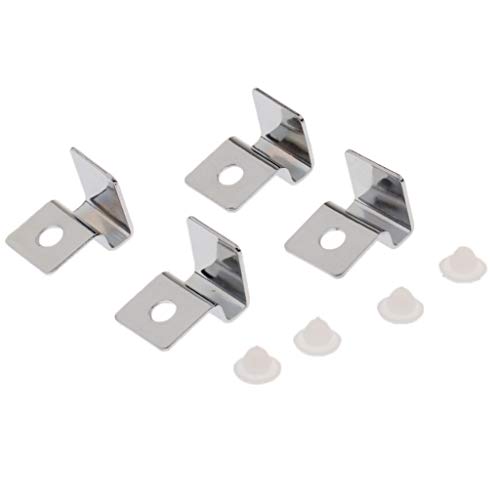 B Blesiya 8 Pz Set Supporto Sostegno Clip Copertura in Acciaio Inox Vetro Carro Armato di Pesci Acquario - 5MM