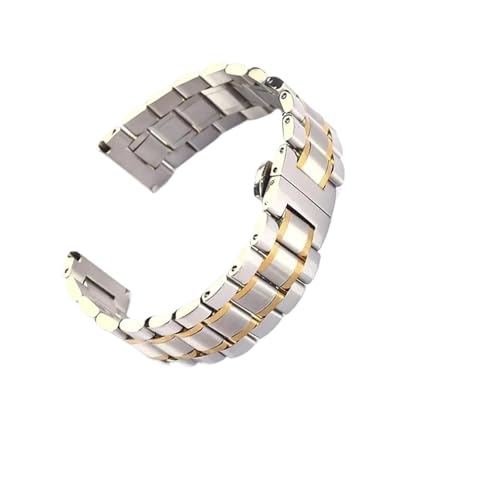 Correa de acero inoxidable de 18 20 22 24 mm con herramientas de codo plano 2