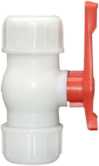 2-way Ball Valve, Water Pipe Tee Coupler Plastic Ball Valve 2-Ways Quick Connector T-Type PVC PE Fast Connection (Size : 40mm x repair)