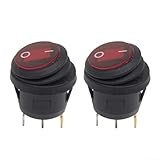 Interruttore a bilanciere a 3 pin illuminato a LED di fascia alta, 12 V/24 V: questo interruttore a bilanciere è progettato per essere utilizzato in varie apparecchiature elettriche in auto e barche. Può facilmente aprire o chiudere i dispositivi e funziona con una fonte da 12 V CC, rendendolo compatibile con la maggior parte dei veicoli.