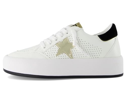 VINTAGE HAVANA Womens Ream Metallic Platform Sneakers Shoes Casual - White4