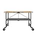 COSCO SmartFold Butcher Block Portable Workbench/Folding Utility Table (Gray Steel Frame)