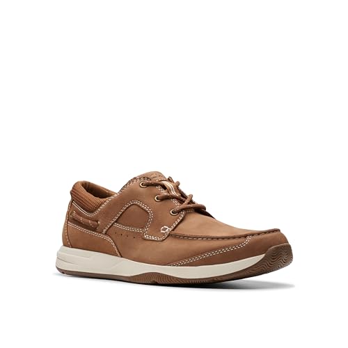 Clarks Para Hombre. 26176971 NáUticos De Piel Sailview Lace (44), Plano, Cordones, Casual - 8