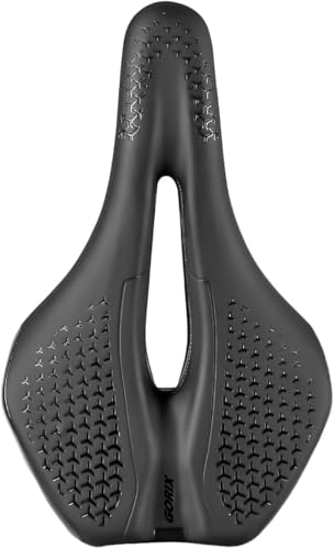 GORIX Bike Saddle Seat Thick Comfortable Cushion Short Nose Shock Absorption Mountain Road Bicycle (ADV-ShortFly210)