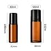 2Pcs 50ml Brown Glass Essential Oil Roller Bottles,Perfume Roller,Refillable Roll on Bottles Container Empty Deodorant Rollerball Beauty Personal Care Tools for Fragrance Cosmetics