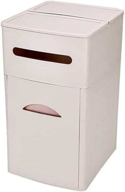 Dustbin 10L Toilet Trash Can Tissue Box All-in-one Toilet Drawer Box Shelf Two-in-One Drawer with Storage Kitchen Bin (Color : C)