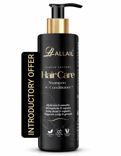 ALLAIL Shampoo with Conditioner for Dry & Damaged Hair | Damage Control Hair Care Shampoo | Sulphate Free & Paraben Free | Smooth, Strong & Healthy Ha