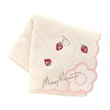 【マリークワント】 ミニ タオルハンカチ（20cm）イチゴ刺繍 (アイボリー) 婦人 レディース タオル ハンドタオル 約20cm 001604-0001-01