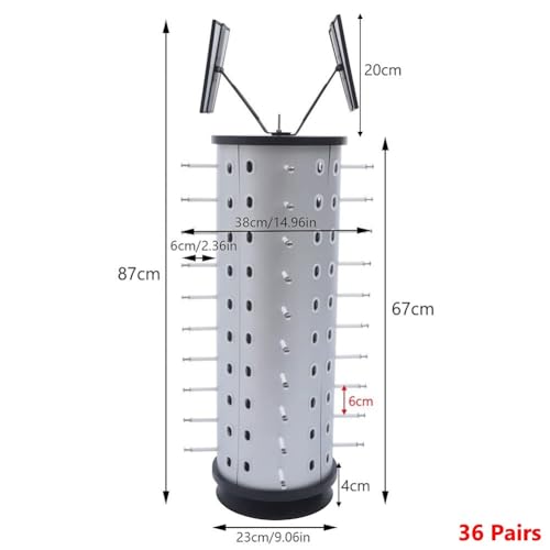 Expositor de gafas giratorio torre de almacenamiento para 36 gafas de sol 2