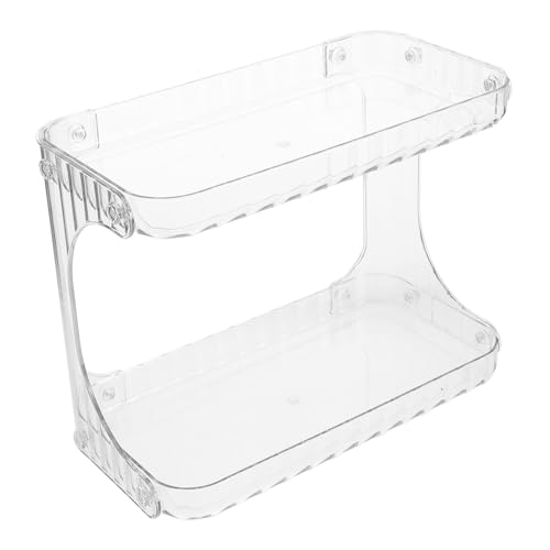 ULTECHNOVO Estante Organizador de Baño de Doble Organizador de Encimera para Maquillaje y Cosméticos Estante de Almacenamiento para Perfumes y Lociones Diseño Minimalista y Elegante de