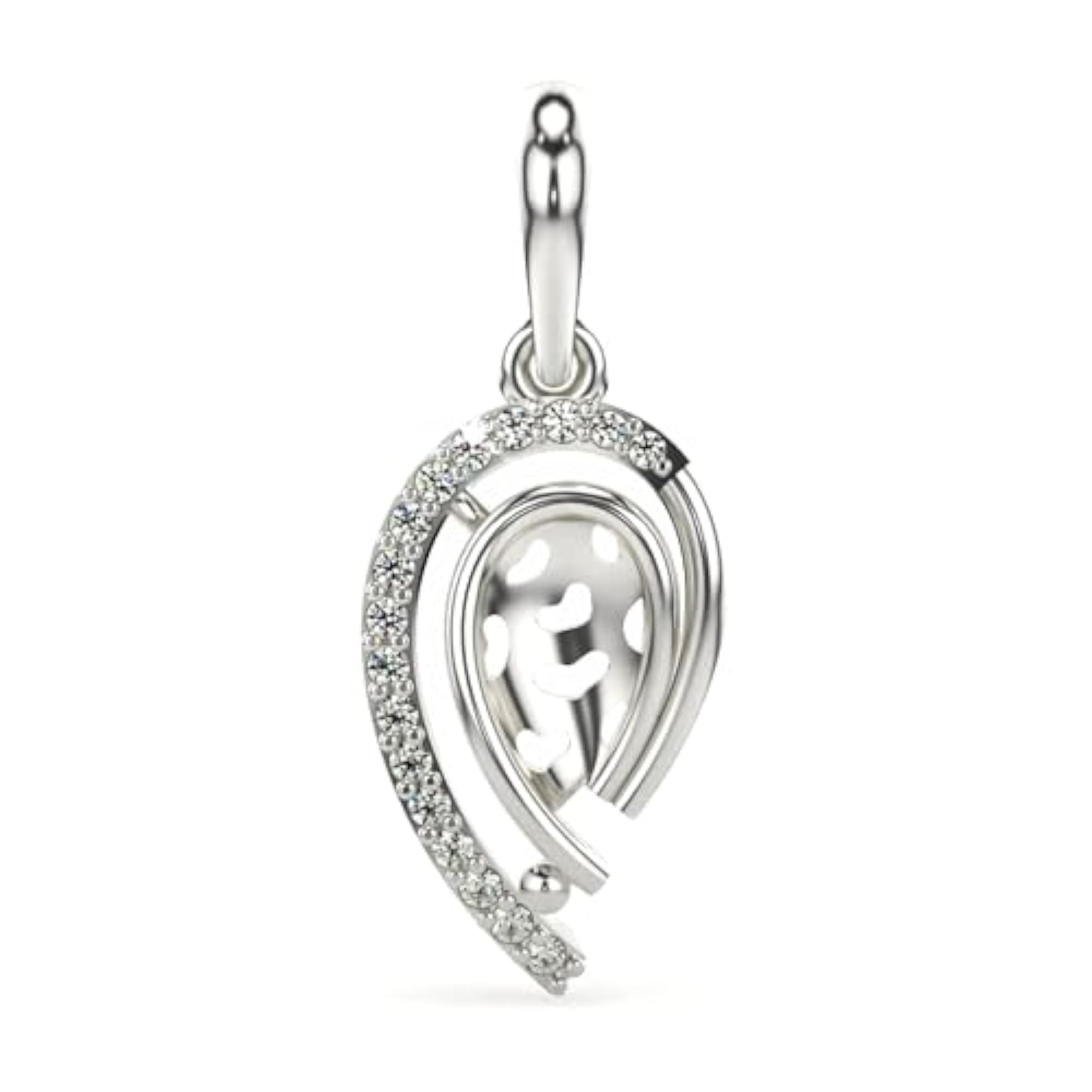 Women's Sterling Silver & Lab Grown Diamond Pendant, 0.07cts
