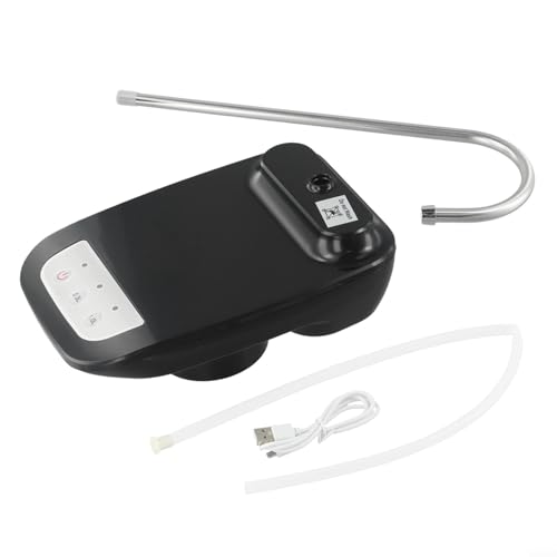 Bulevisiter Dispensador de agua eléctrico USB para botellas de 2.5 a 5 galones, dispensador automático de agua potable con fuente de alimentación USB, compatible con (negro)
