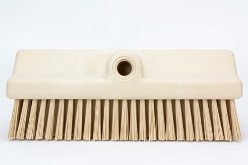 Image of SPARTA 40423EC25 Plastic Floor Scrub Brush, Wall Brush, Equipment Brush With Nonabsorbent Bristles For Industrial Kitchens, Hospitals, Commercial Cleaning, 4 Inches, Tan