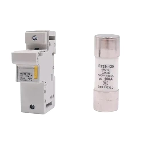 Fusible céramique RT29-125 et sa base de rail NRT28-125 1P 2P