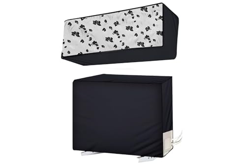 Image of Split AC Cover for 1.5 Ton Indoor & Outdoor Unit | Waterproof & Dustproof Protection | UV Resistant | Durable PVC Material | Weatherproof Outdoor Cover | Easy Installation