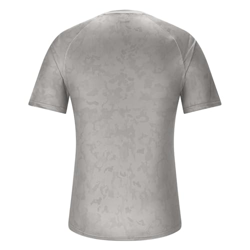 Mens Short Sleeve Muscle T-Shirts Casual Crewneck Quick Dry Athletic Workout Gym Slim Fit Tee Summer Beach Tops4