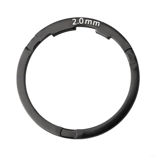 Robuster 0 82 mm Aluminium-Legierung Fahrrad-Abstandshalter für verbesserte Leistung (schwarz, 2 mm)