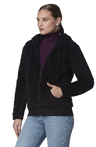 Andrew Marc Women's Teddy Fleece Full Zip Hooded Jacket3