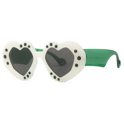 Lunettes de soleil cœur strass luxe pour femme l'élégance haute couture