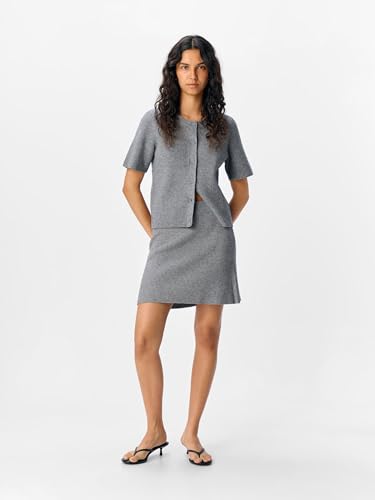 Jupe courte en tricot Objviola aux finitions soignées de la marque - 5