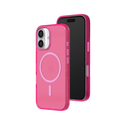 Coque haut de gamme iPhone 16 Plus MagSafe robuste transparente couleur Rose Cerise