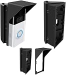 Adjustable Angle Mounting Bracket Compatible with Video Doorbell 2/3/3Plus/4, Replacement Angle Adjustable Video Doorbell Mounting Plate Bracket Wedge Kit with Rain Cover, Waterproof and Anti Glare