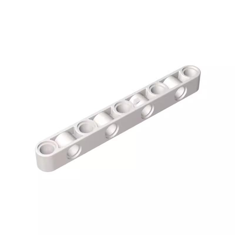 GDS-1593 9 Hole Steering Beam 10PCS Compatible with Lego Toy DIY Parts and MOC Components for Major Brick Brands Color:White