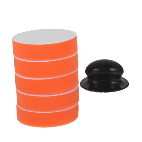 HEALEEP 1 Set Pad per Lucidatura Auto con Spugne per Applicazione Cera Professionale e Buffing per Finitura e Lucidatura Della