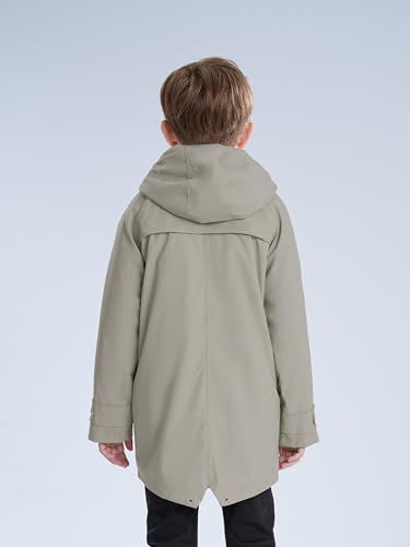 Image of maoo garden Girls Boys Rain Jacket Lightweight Waterproof Raincoat Hooded Lined Long Windbreaker
