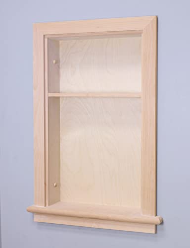 Image of 14x24 Recessed Aiden Wall Niche - Wall Shelf for Storage and Home Decor, 1 Shelf (Unfinished W /Plain Back)