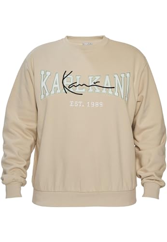 Karl Kani Herren KM232-045-1 KK College Signature Os Crew Off White, XXL