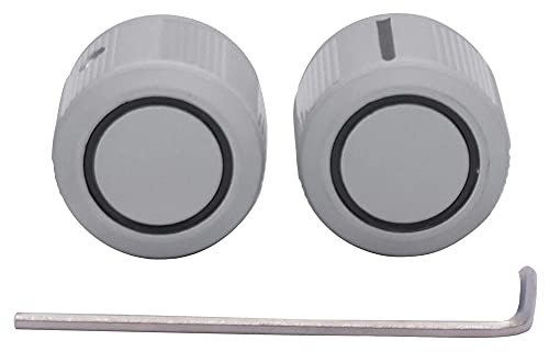 Bouton de potentiomètre de commande électronique aluminium argent 6mm