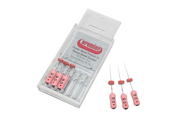 Premier 9053230 Stainless Steel Endodontic K-File with Tactile Plastic Handle, 06 Size, 25 mm Length, Blue (Pack of 6)