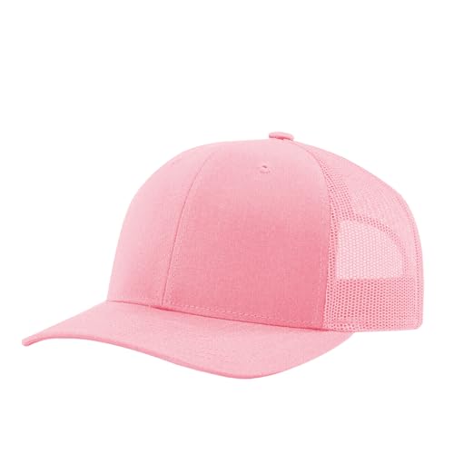 Image of TZ Promise Men Women Plain Cotton Trucker Cap with Breathable Mesh Back, Snapback Baseball Hats