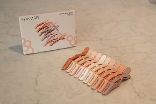 FRAMAR Neutral Hair Clips, Hairdressing Supplies, Women's Hair Clips, Hair Clips, Hair Accessories, Hair Clips, Hair Clips for Women, Section Clips, Hairdresser, Clips - 10