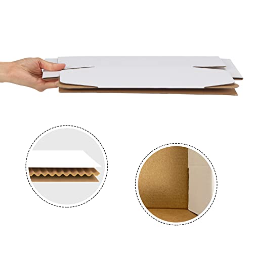 Image of RLAVBL 8x8x4 Inches Shipping Boxes Set of 25, White Small Corrugated Cardboard Box, Mailer Boxes for Packing Small Business