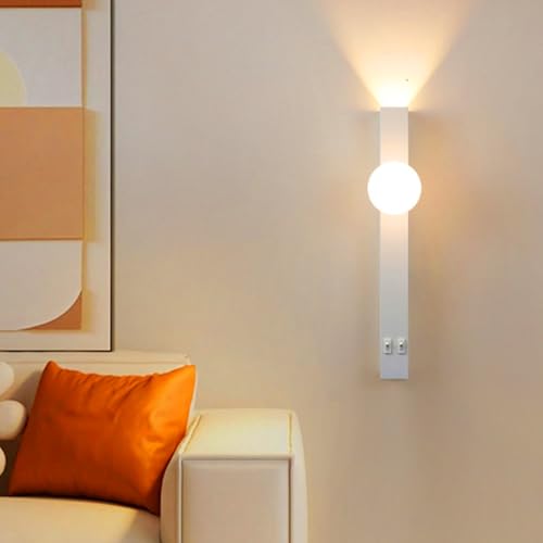 Aplique de pared con doble interruptor independiente y tecnología LED para interior