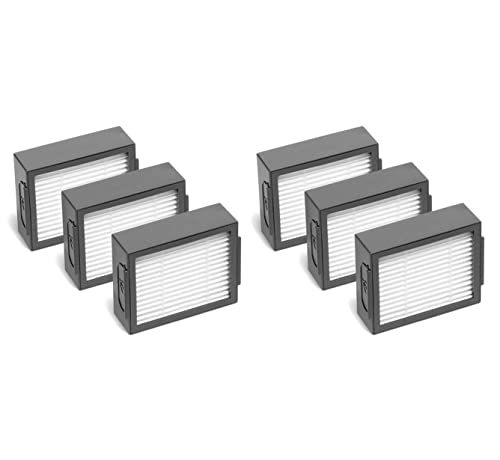 MIRTUX Kit de 6 Filtros Compatible con Roomba Serie E, i, y J   Recambios para Roomba Serie E5, E6, i1, i3, i3+, i7, e5154, e5158, j7   Repuestos   Accesorios de Alta Eficiencia