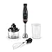 Bosch ErgoMaster Series 4 MSM4B621GB Pressure Controlled Speed 2 in 1 Hand Blender with Chopper, Beaker and Whisk, Stainless Steel Blade, 1000 W Motor, Black
