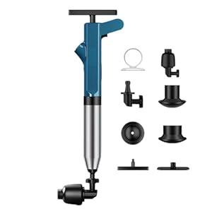 Toilet Plunger, Toilet Unblocker, Toilet Plungers For Unblocking, Plunger, High Pressure Air Drainage Injector Sink Plunger Heavy Duty Drain Clog Remover Tool Hair Remover Drain Cleaner