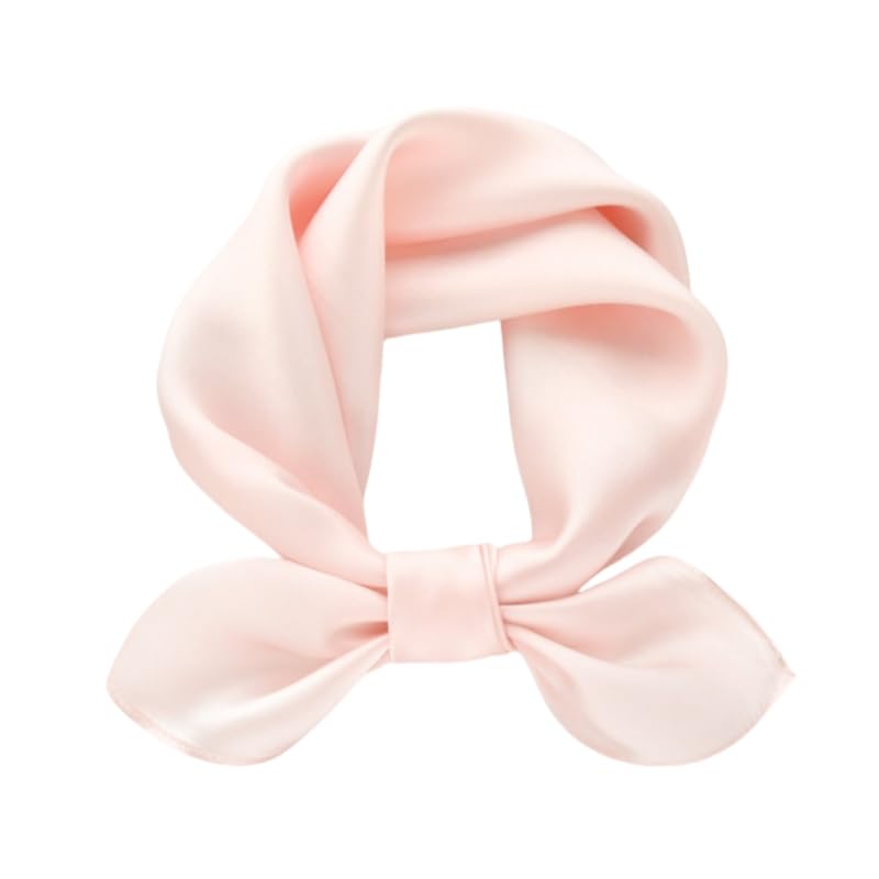 Foulard carré pour femme en soie : une caresse rose pâle de pure douceur
