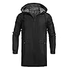 COOFANDY Waterdichte regenjas voor heren met capuchon lichte winddichte outdoor actieve lange regenjas