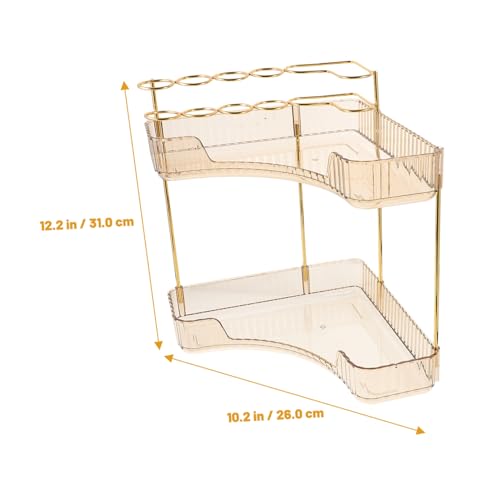 Étagère de rangement d'angle pour cosmétiques et parfums de coiffeuse - 4